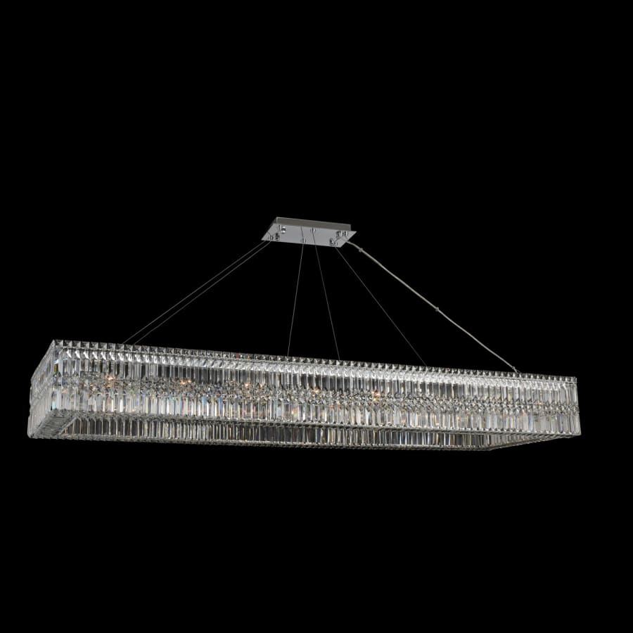 Allegri Rettangolo 72" Wide Linear Chandelier with Firenze Crystal - Image 1