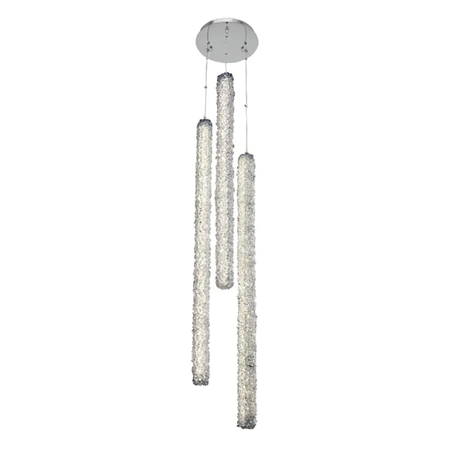 Allegri Lina 3 Light 12″ Wide LED Multi Light Pendant with Firenze Crystal