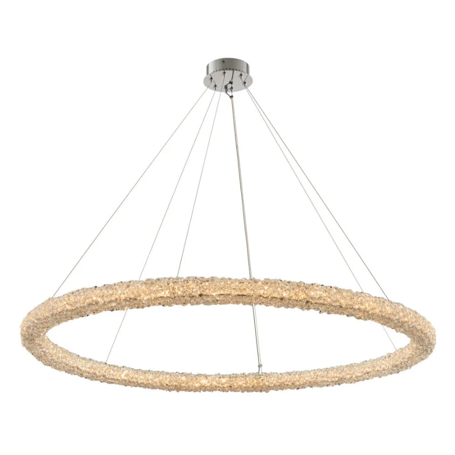 Allegri Lina 48" Wide LED Crystal Ring Chandelier - Image 1