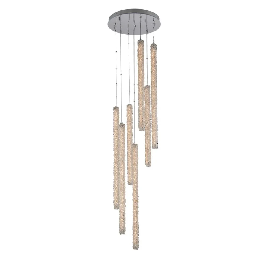 Allegri Lina 7 Light 24" Wide LED Crystal Multi Light Pendant - Image 1