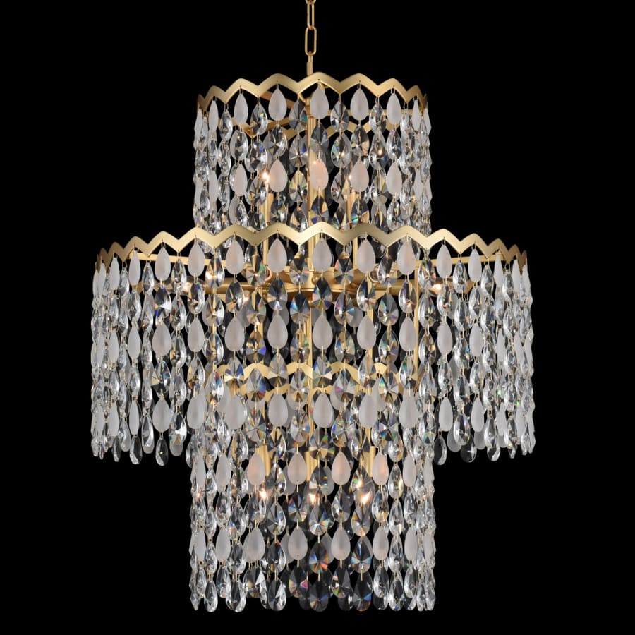 Allegri Caretta 27″ Wide Drum Chandelier with Firenze Crystal