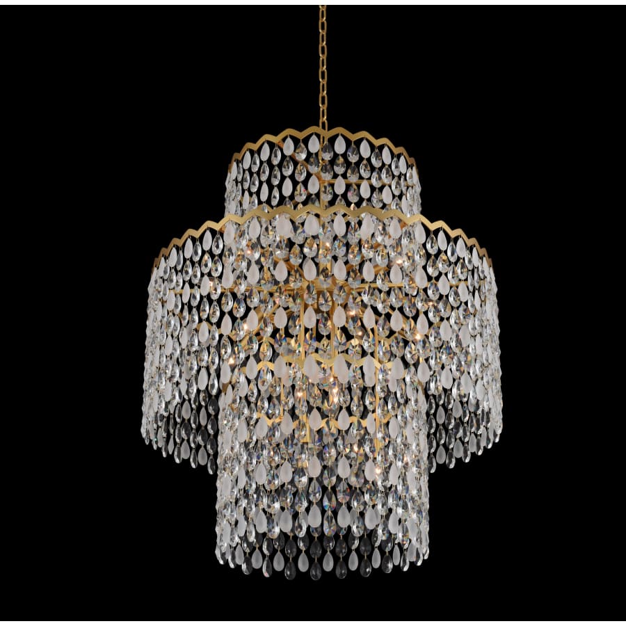 Allegri Caretta 35″ Wide Drum Chandelier with Firenze Crystal