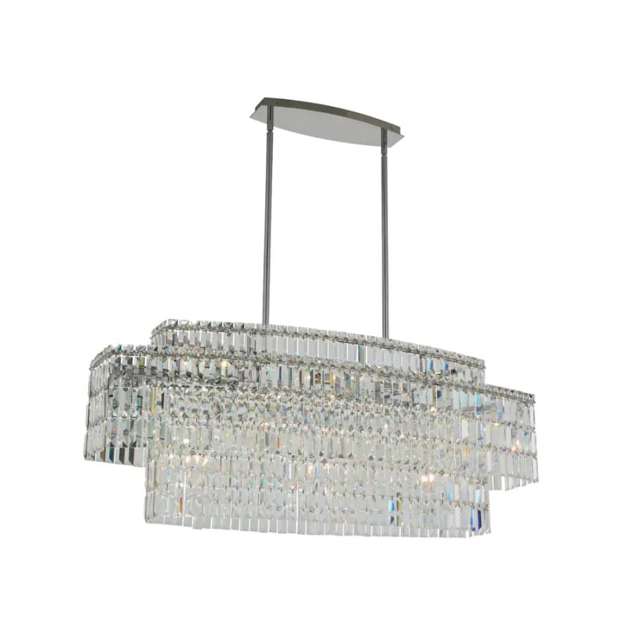 Allegri Livelli 10 Light 44" Wide Crystal Linear Chandelier - Image 1