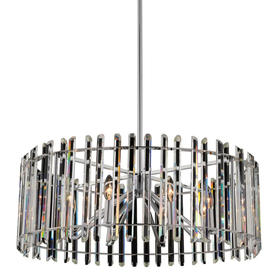 Allegri Viano 8 Light 28" Wide Crystal Drum Chandelier - Image 1