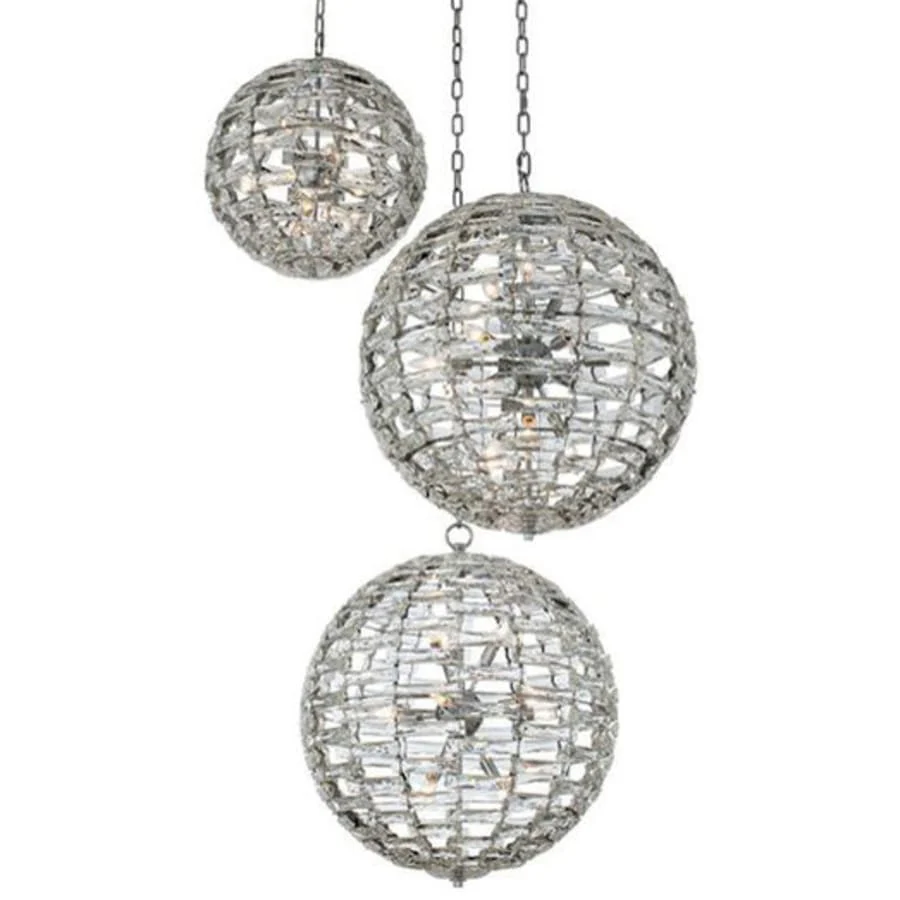 Allegri Alta 27 Light 40″ Wide Crystal Multi Light Pendant – (3) 18″ Spheres