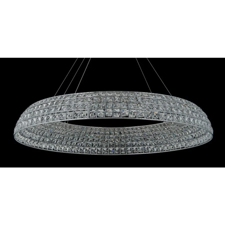 Allegri Nuvole 36" Wide LED Crystal Drum Chandelier - Image 1