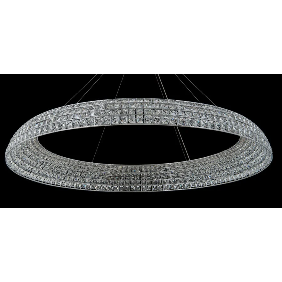 Allegri Nuvole 48" Wide LED Crystal Drum Chandelier - Image 1