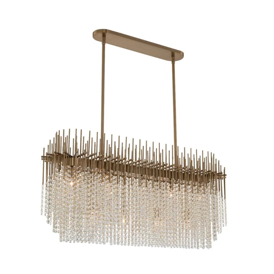 Allegri Estrella 42″ Wide Crystal Linear Chandelier