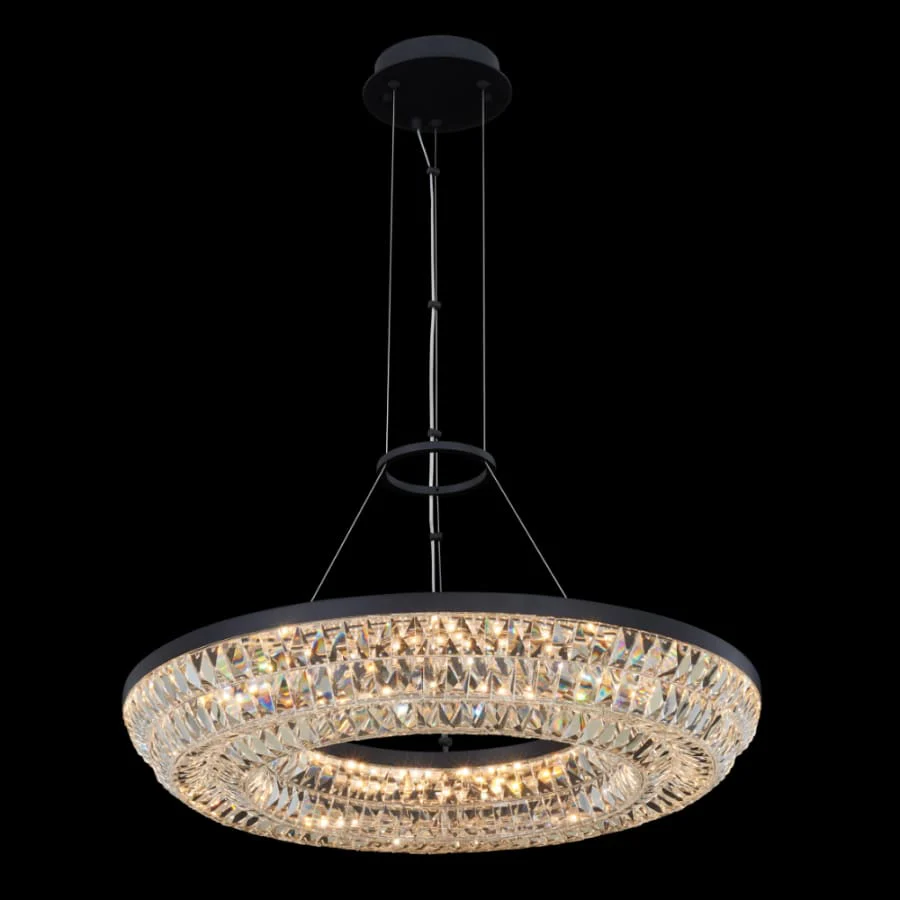 Allegri Zaga 26" Wide LED Crystal Pendant - Image 1