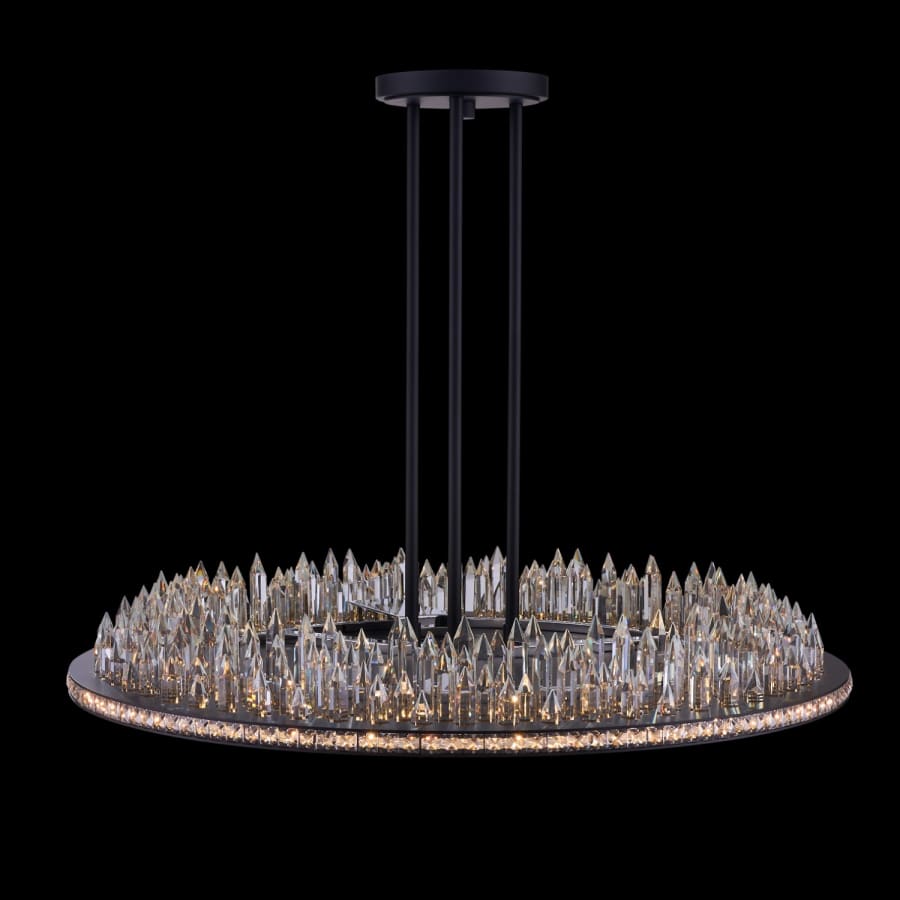 Allegri Orizzonte 36" Wide LED Crystal Ring Chandelier - Image 1