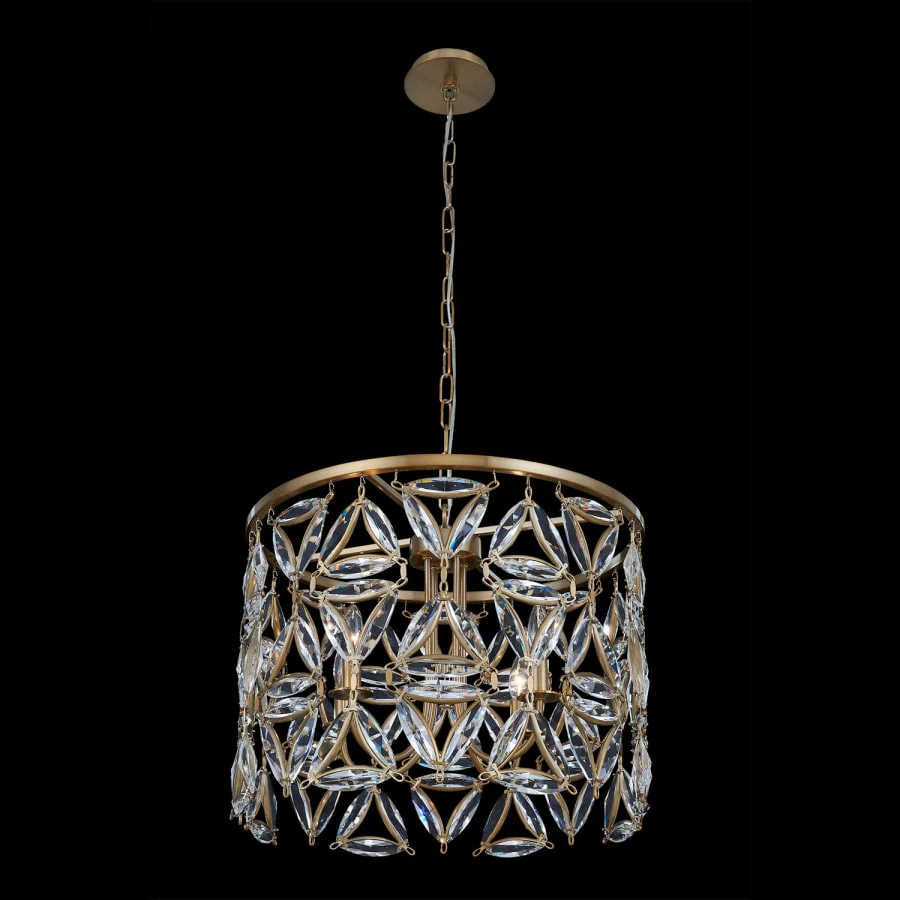 Allegri Triangulo 4 Light 22" Wide Crystal Drum Chandelier - Image 1