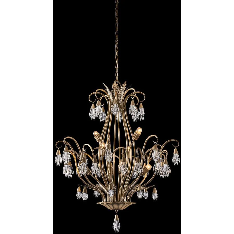 Allegri Tulipani 8 Light 38" Wide Crystal Empire Chandelier - Image 1