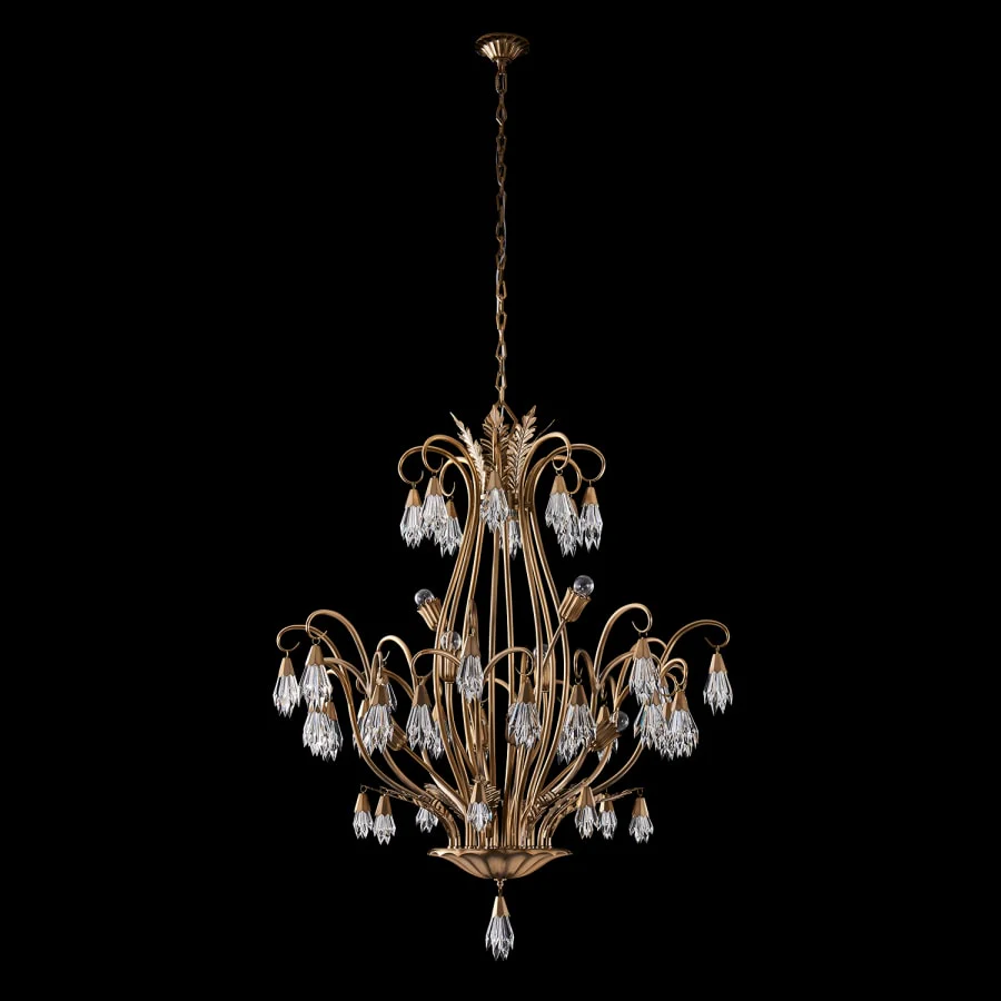 Allegri Tulipani 8 Light 38" Wide Crystal Empire Chandelier - Image 2