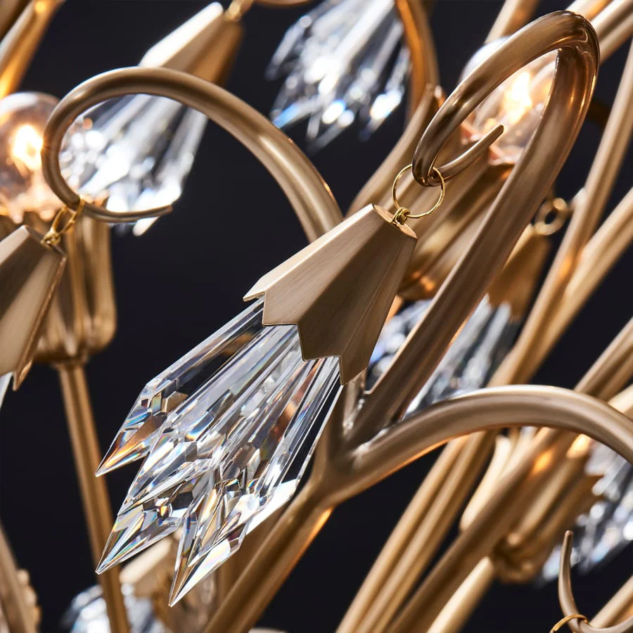 Allegri Tulipani 8 Light 38" Wide Crystal Empire Chandelier - Image 3