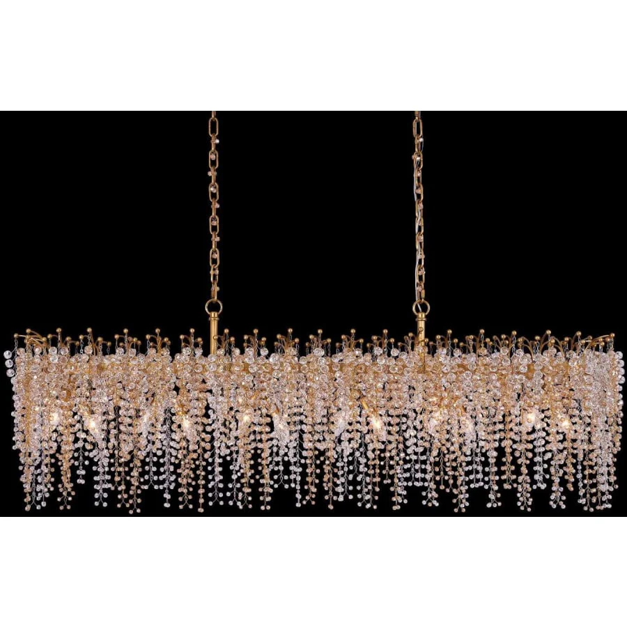 Allegri Fuji 12 Light 60" Wide Crystal Linear Pendant - Image 1