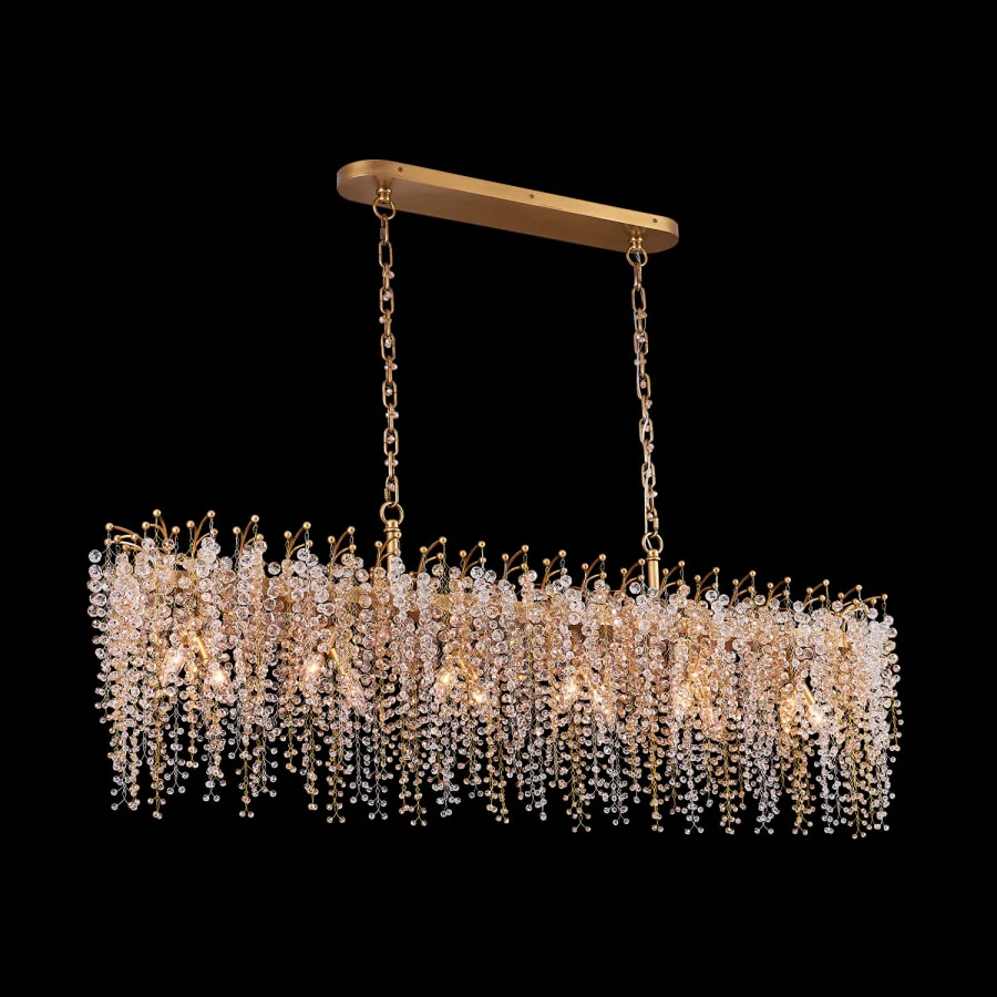 Allegri Fuji 12 Light 60" Wide Crystal Linear Pendant - Image 2