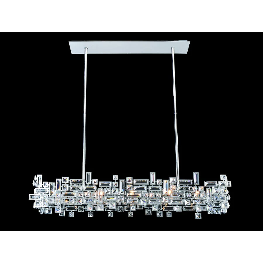 Allegri Vermeer 8 Light 44" Wide Crystal Linear Chandelier - Image 1