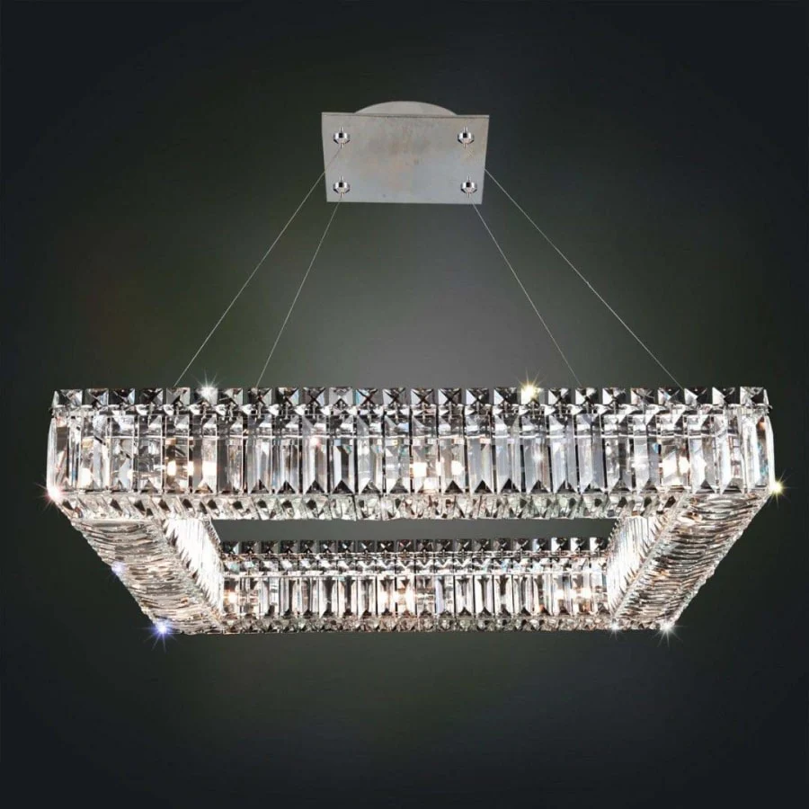 Allegri Quadro 12 Light 26″ Wide Crystal Pendant