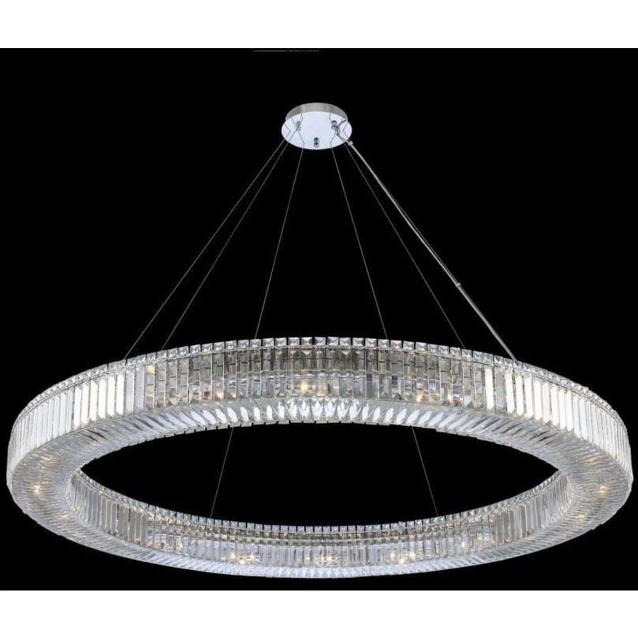Allegri Rondelle 18 Light 60″ Wide Crystal Pendant