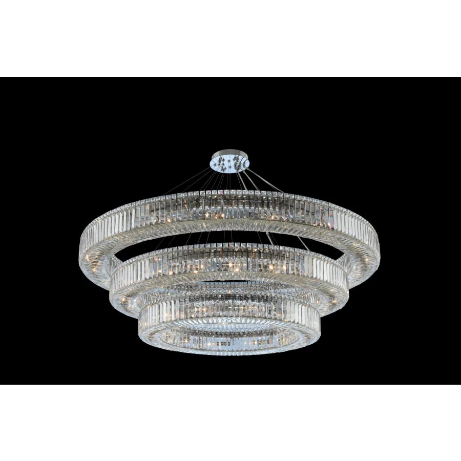 Allegri Rondelle 3 Light 60" Wide Ring Chandelier with Firenze Crystal - Image 1