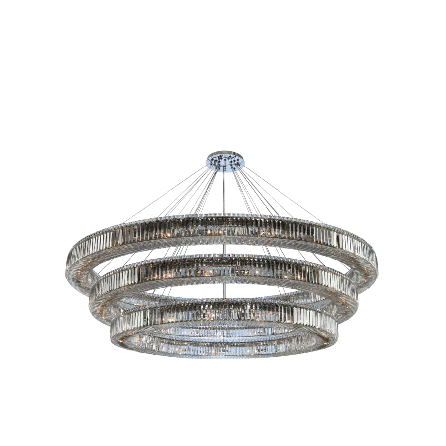 Allegri Rondelle 3 Light 84" Wide Ring Chandelier with Firenze Crystal - Image 1