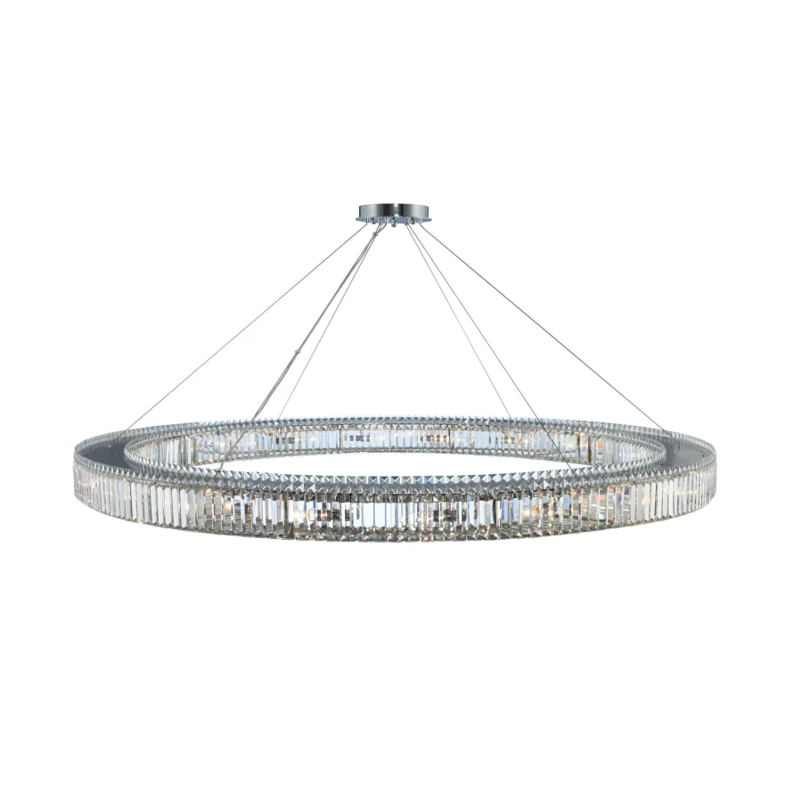 Allegri Rondelle 72" Wide Ring Chandelier with Firenze Crystal - Image 1