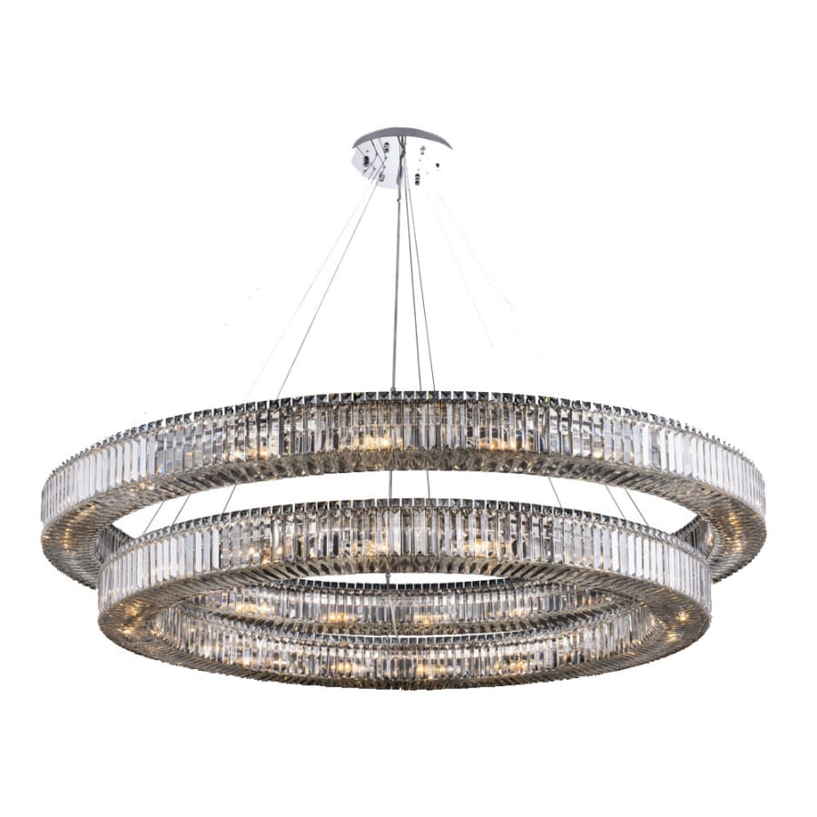 Allegri Rondelle 38 Light 72" Wide Crystal Ring Chandelier - Image 1