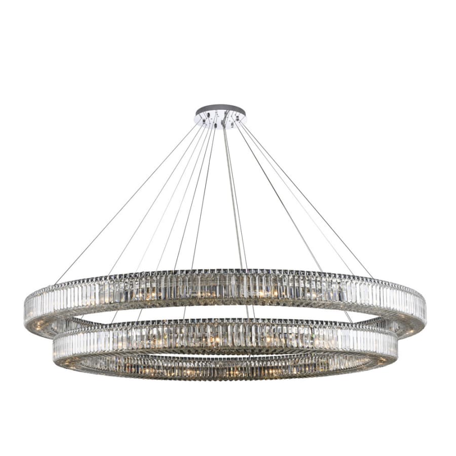 Allegri Rondelle 44 Light 84" Wide Crystal Ring Chandelier - Image 1