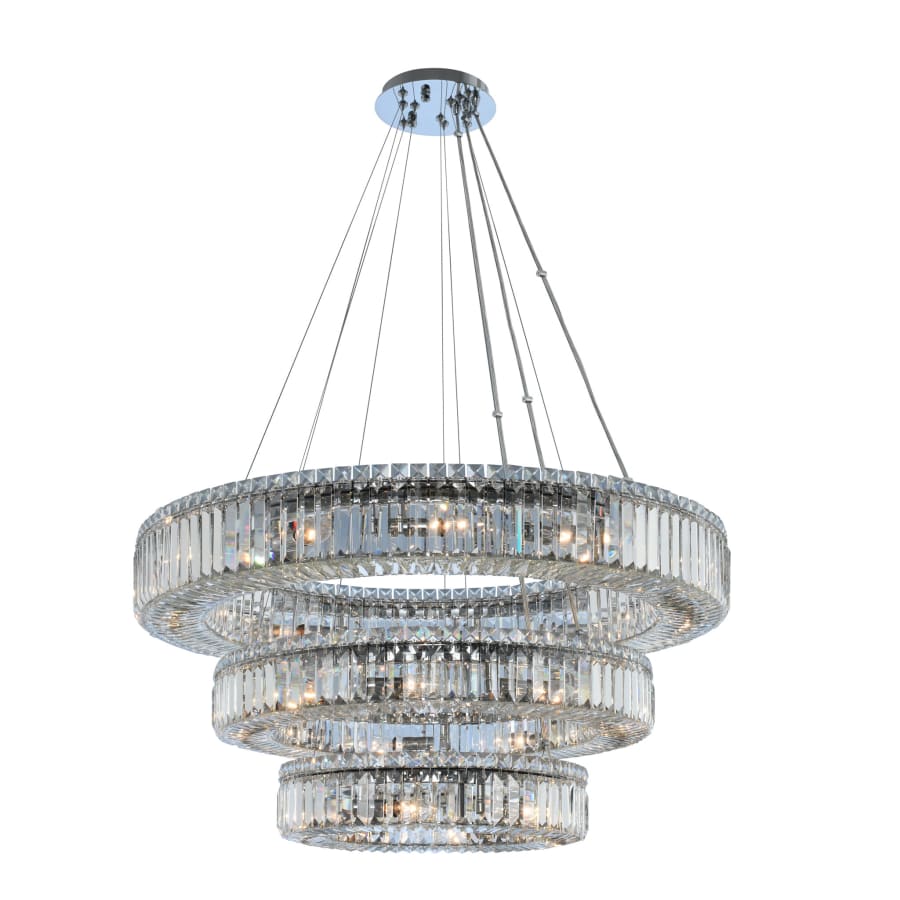 Allegri Rondelle 3 Light 36" Wide Ring Chandelier with Firenze Crystal - Image 1