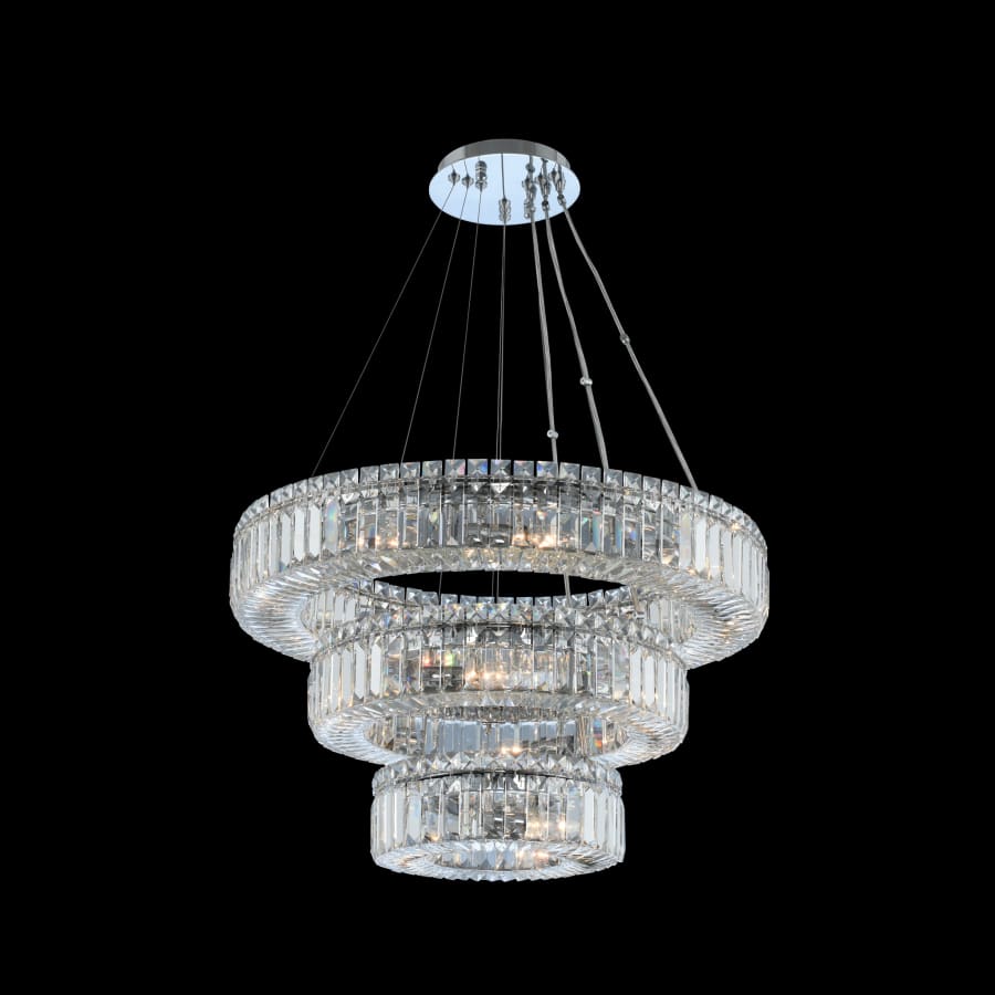 Allegri Rondelle 3 Light 26" Wide Ring Chandelier with Firenze Crystal - Image 1