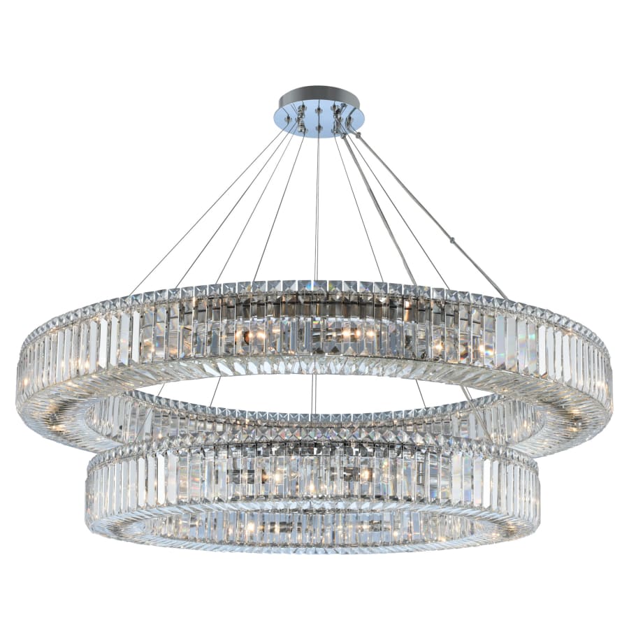 Allegri Rondelle 2 Light 47" Wide Ring Chandelier with Firenze Crystal - Image 1