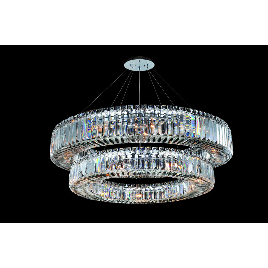 Allegri Quantum Rondelle 21 Light Two Tier Chandelier - Image 1