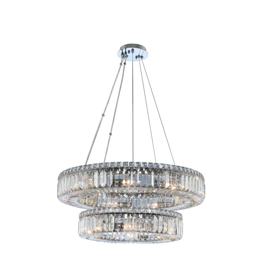 Allegri Rondelle 2 Light 26" Wide Ring Chandelier with Firenze Crystal - Image 1