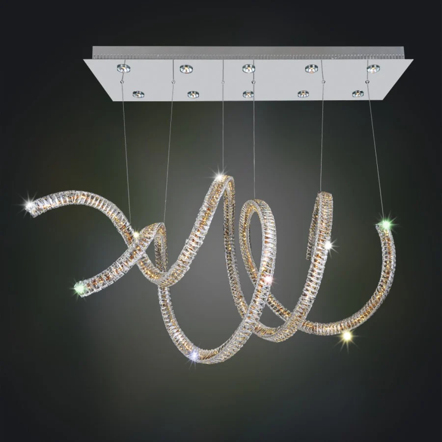 Allegri Ravina 10 Light 50" Wide LED Crystal Chandelier - Image 3