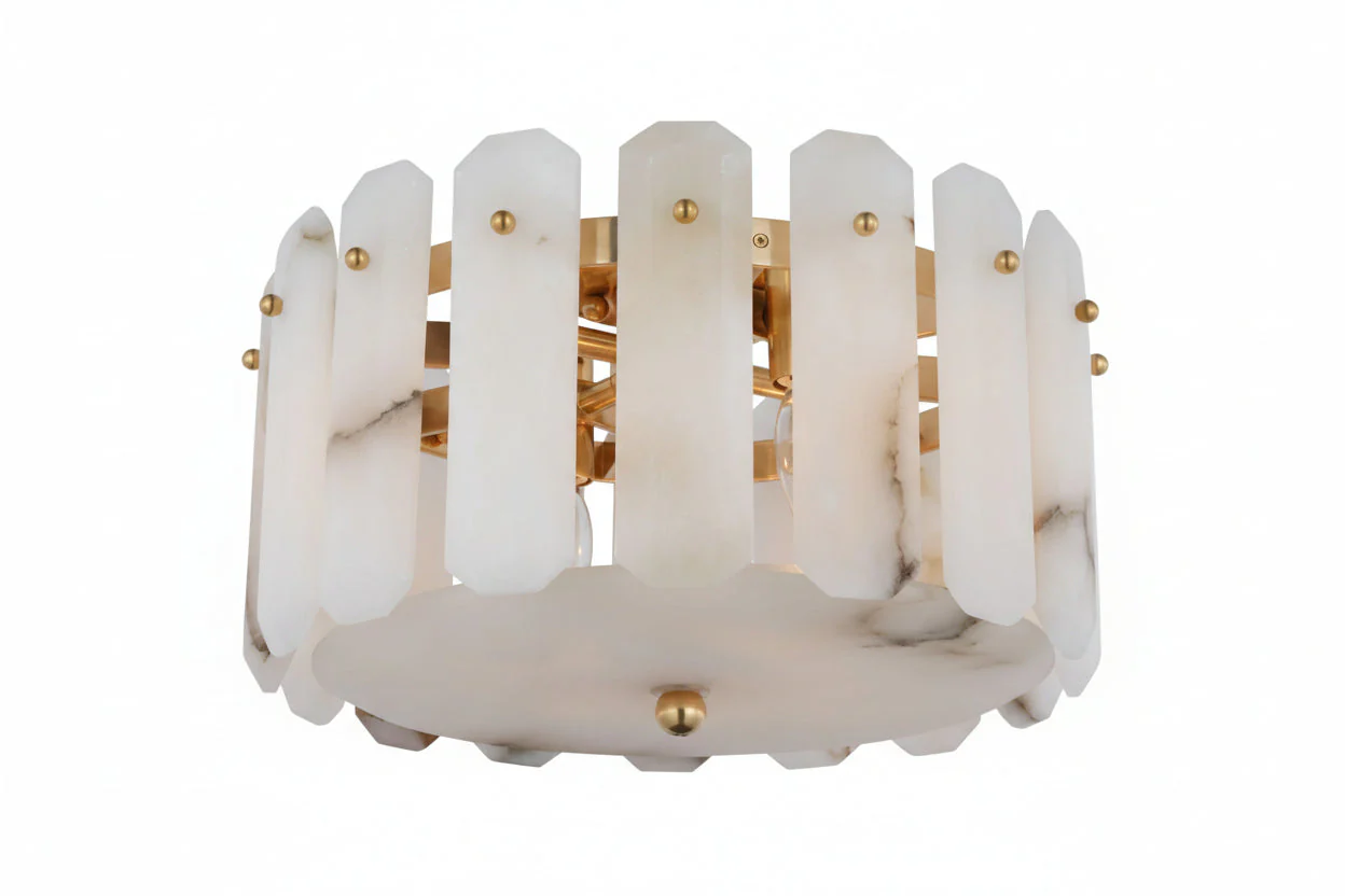 Alabaster Downtor Chandelier 15″D
