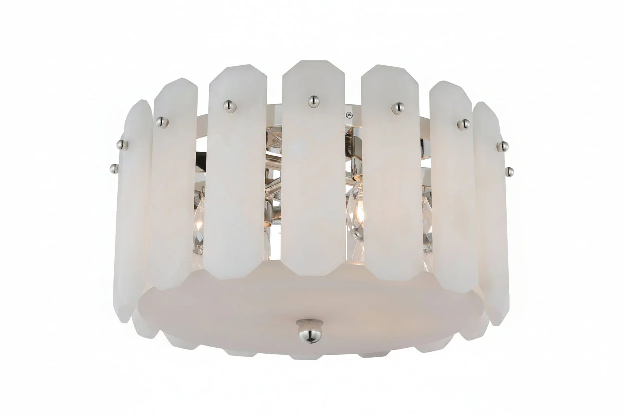 Alabaster Downtor Chandelier 15"D - Image 2