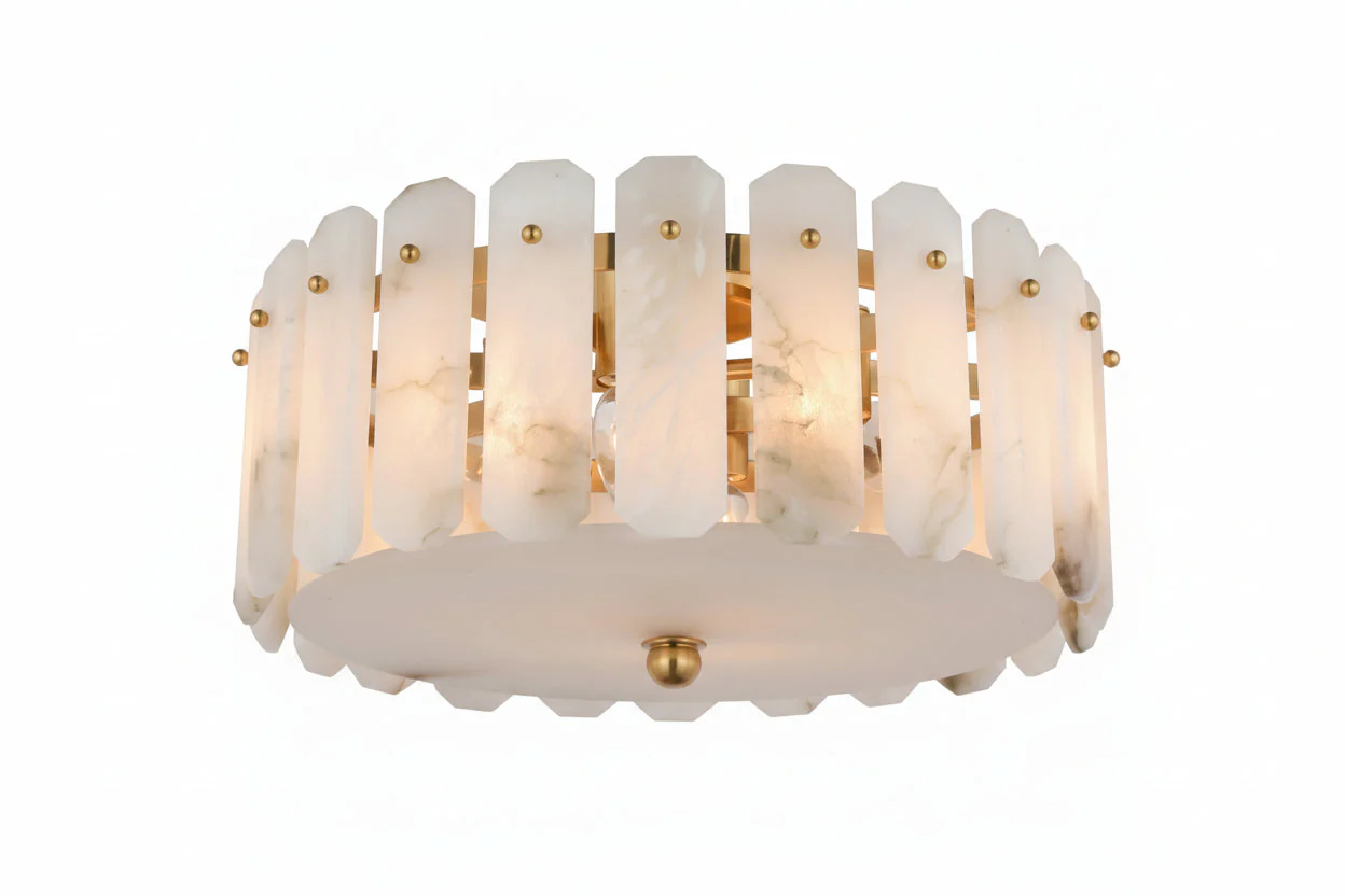 Alabaster Downtor Chandelier 18″D