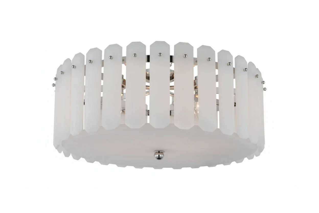 Alabaster Downtor Large Chandelier 25"D - Image 2