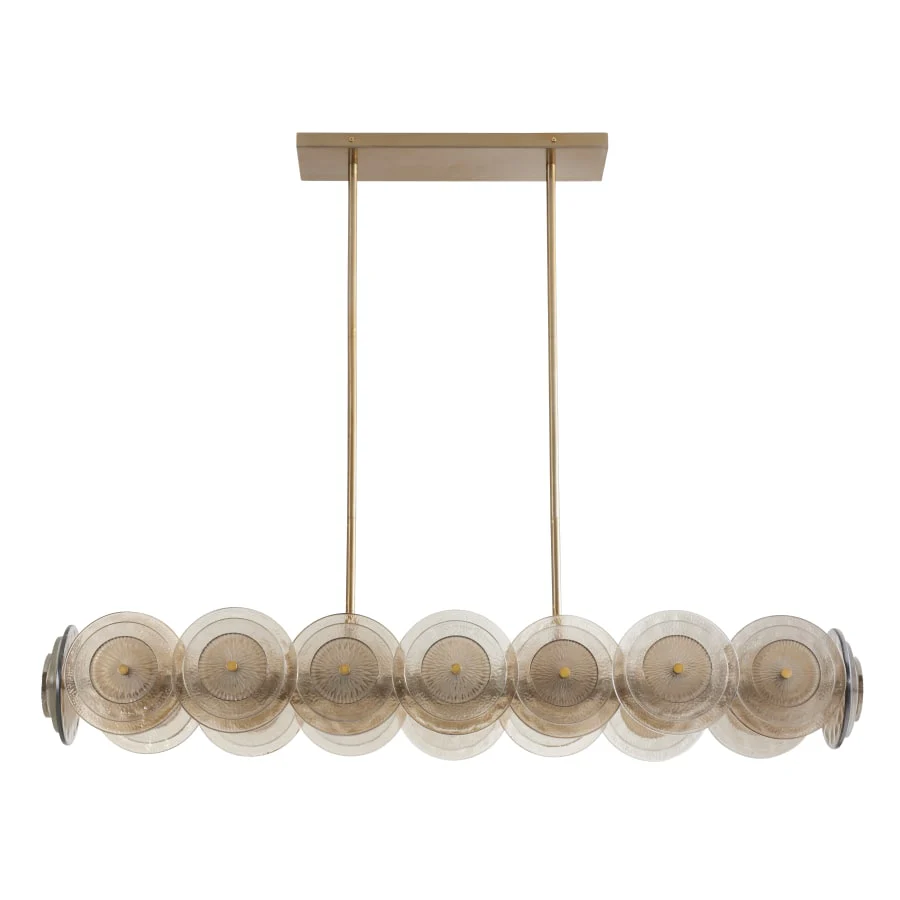 Arteriors Kinlee 12 Light 51" Wide Linear Chandelier - Image 3