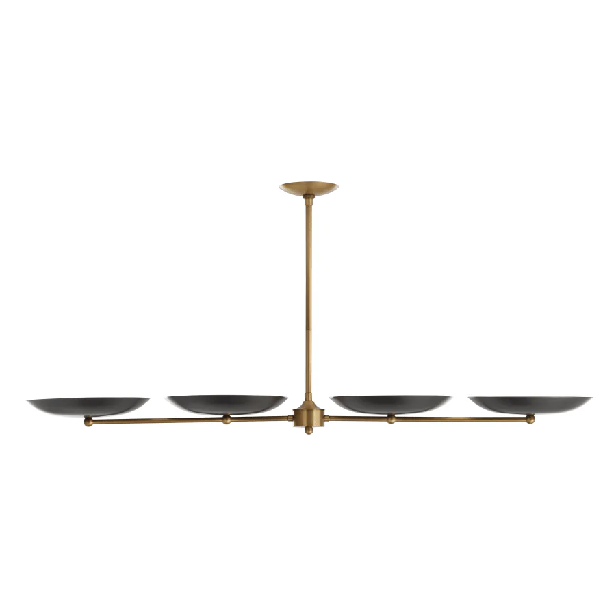 Arteriors Griffith 4 Light 55" Wide Linear Chandelier - Image 1