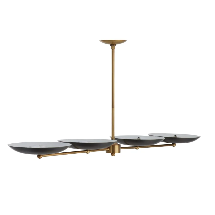 Arteriors Griffith 4 Light 55" Wide Linear Chandelier - Image 3