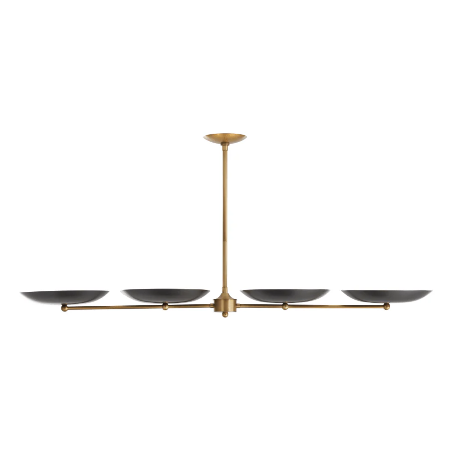 Arteriors Griffith 4 Light 55" Wide Linear Chandelier - Image 2