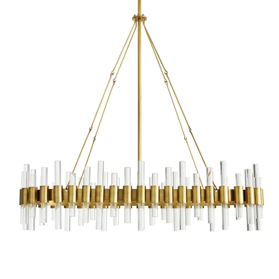 Arteriors Haskell 10 Light 43" Wide Linear Chandelier - Image 1