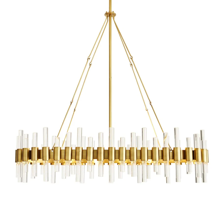 Arteriors Haskell 10 Light 43" Wide Linear Chandelier - Image 2