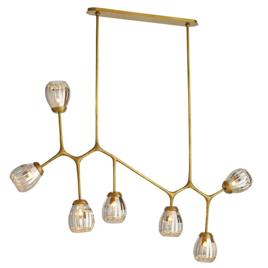 Arteriors Smyth 7 Light 66" Wide Linear Chandelier - Image 2