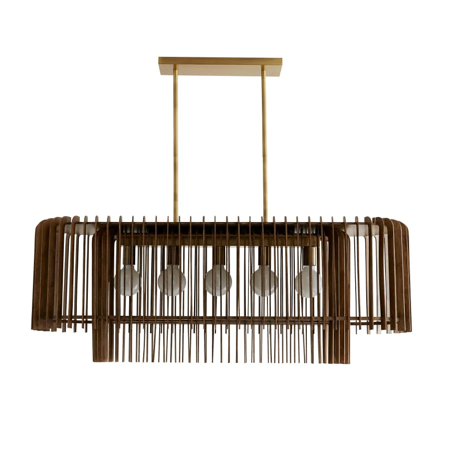 Arteriors Valencia 5 Light 49" Wide Linear Chandelier - Image 1