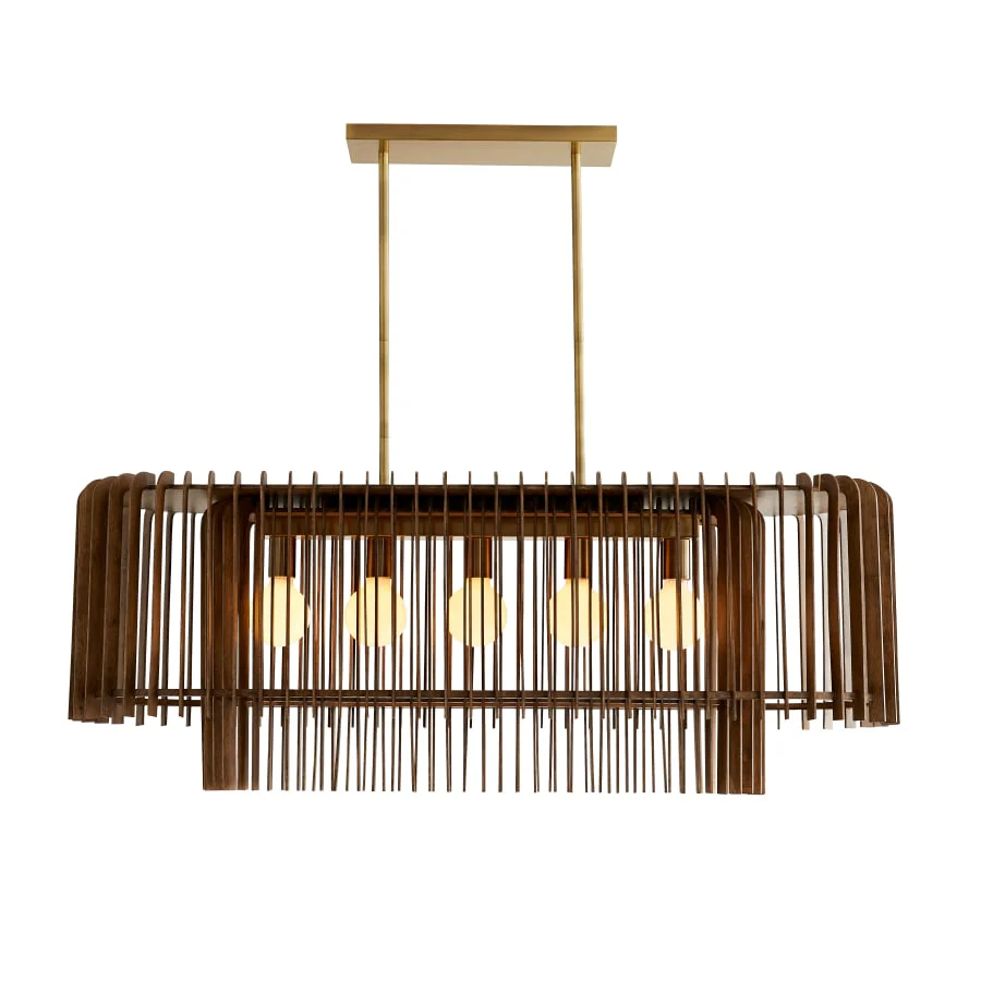 Arteriors Valencia 5 Light 49" Wide Linear Chandelier - Image 2