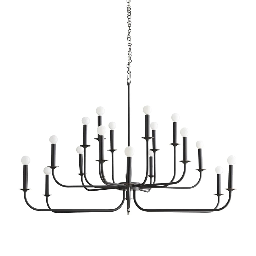Arteriors Breck 18 Light 48" Wide Taper Candle Chandelier - Image 1