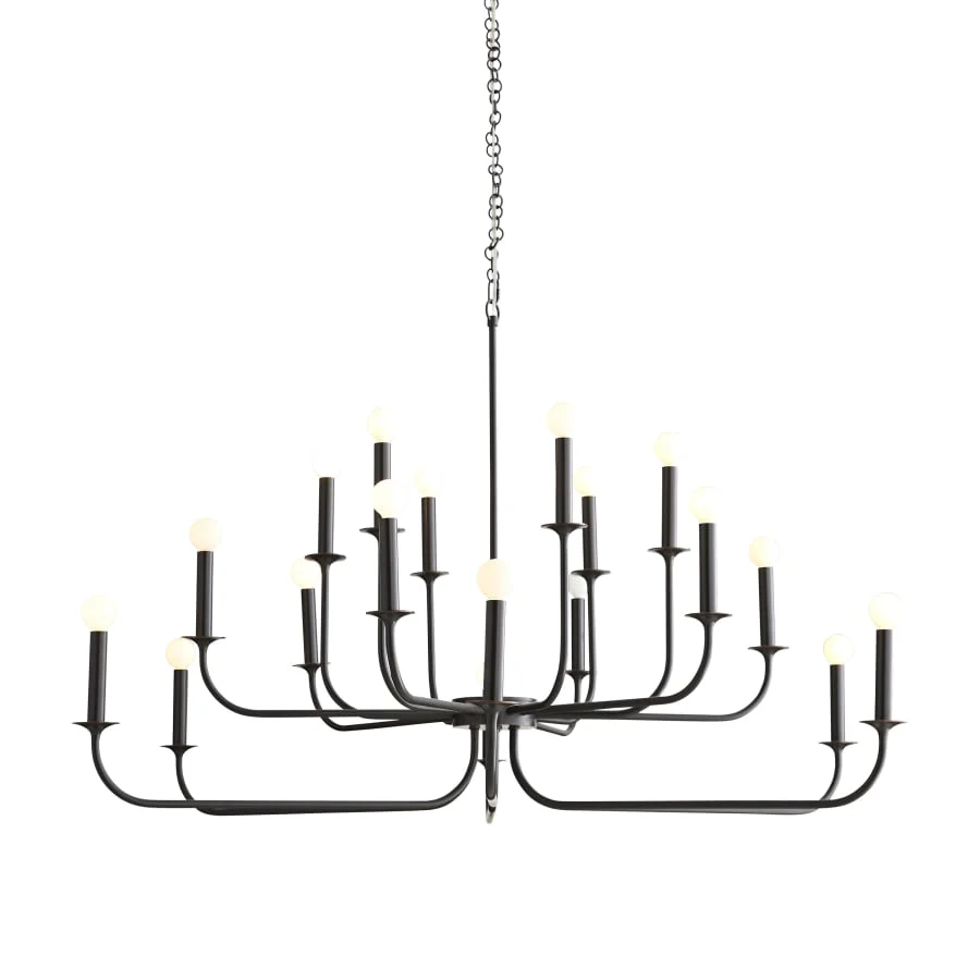 Arteriors Breck 18 Light 48" Wide Taper Candle Chandelier - Image 2