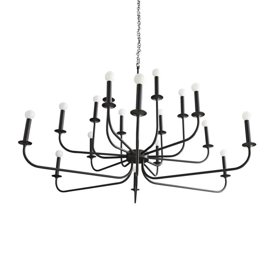 Arteriors Breck 18 Light 48" Wide Taper Candle Chandelier - Image 3